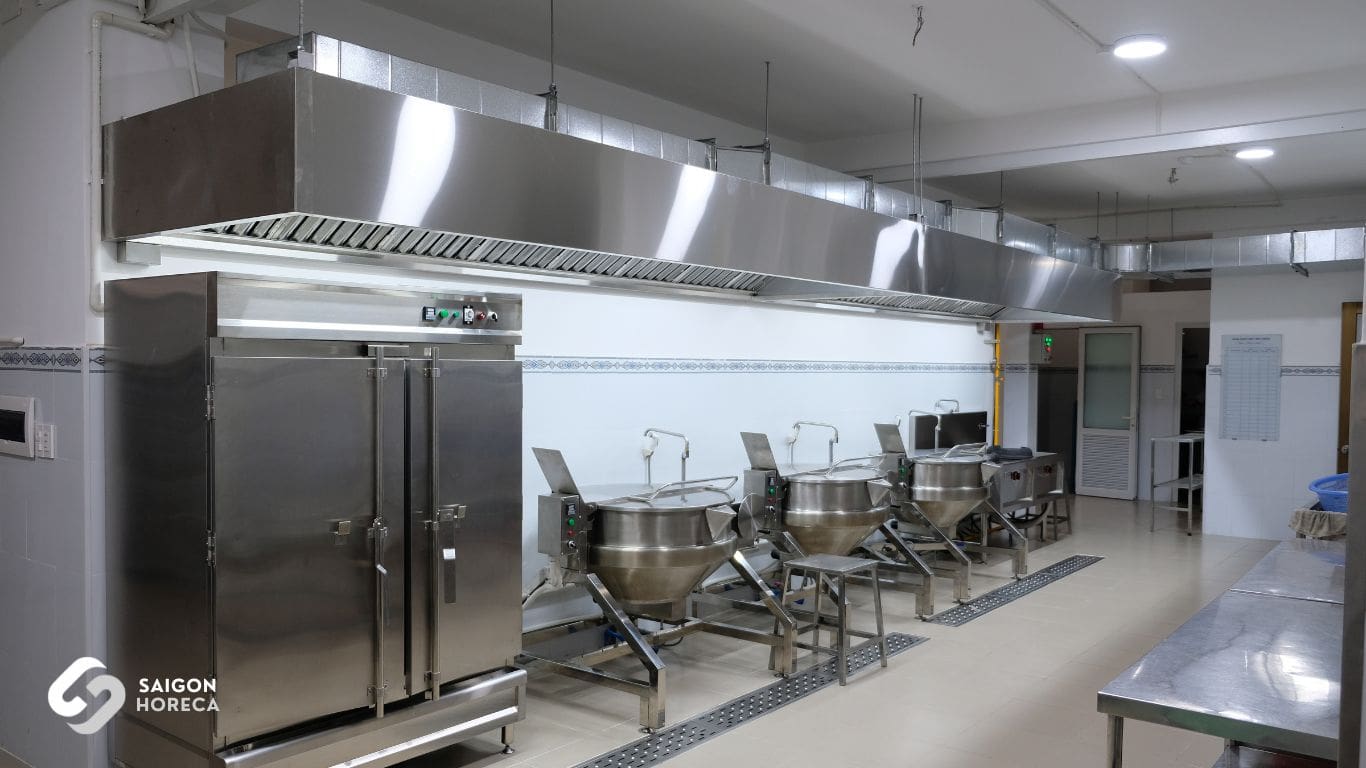 Gợi ý thiết kế bếp ăn cho trường học, nhà máy, bệnh viện